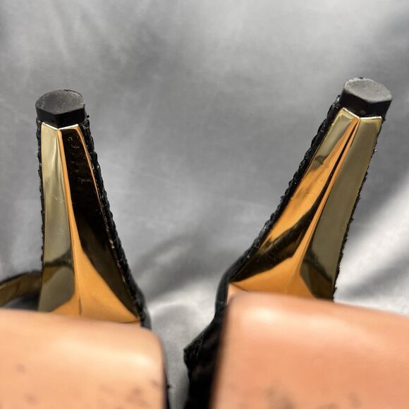 Report Signature Slingback 8.5 Snake Print Stiletto Leather Peep Toe Platform - Picture 15 of 17